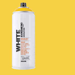 Montana White Spray Paint - Saffron, 400 ml, Spray Can with Swatch