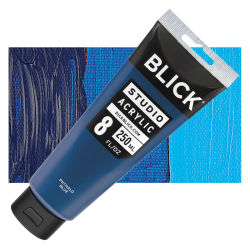 Blick Studio Acrylics - Phthalo Blue, 8 oz tube