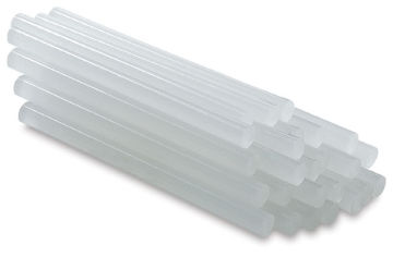 Surebonder All-Temp Mini Glue Sticks - right angled view of stack of 25 sticks