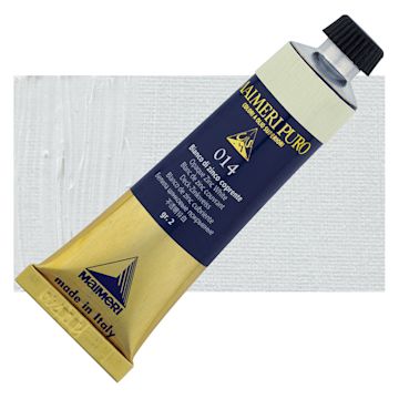 Open in modal - Maimeri Puro Oil Color - Opaque Zinc White, 40 ml Tube and swatch