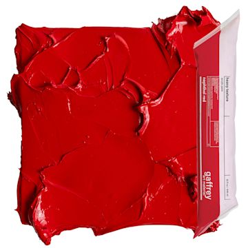 Open in modal - Gaffrey Heavy Body Texture Acrylic Paint - Naphthol Red, 32 oz pouch and swatch