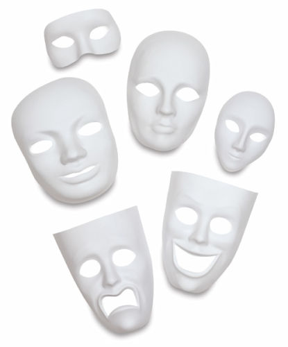 Plastic Face Mask in Black