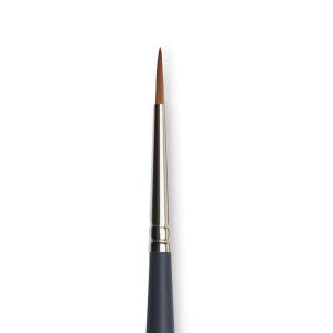 Winsor & Newton Professional Watercolor Synthetic Sable Brush - Round, Size 2, Short Handle (close-up)