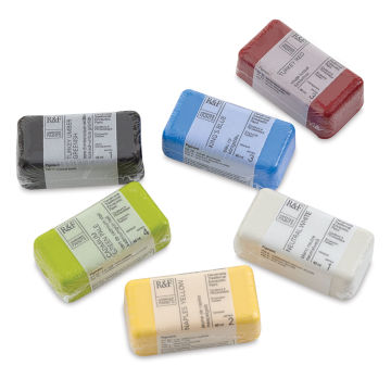 R&F Encaustic Paints - Introductory Set of 6, 40 ml blocks