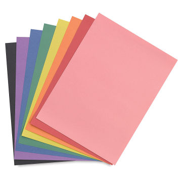Crayola Construction Paper Packs - 8 colors from Pkg of 96 Sheets shown in fan