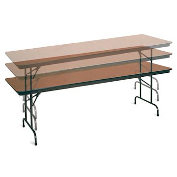 Open in modal - Budget-Priced Folding Table - 36" x 72", Walnut, Adjustable