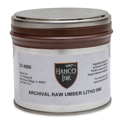 Hanco Standard Palette Litho Ink - 1 lb, Raw Umber