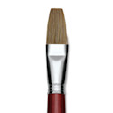 Escoda Bravo Light Ox Hair Brush - Flat, Long Handle, Size 24