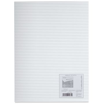 Open in modal - Schulcz Structured Plastic Sheet - Polystyrene, White, 6 mm, 7-5/8" x 11-3/4" (front of package)