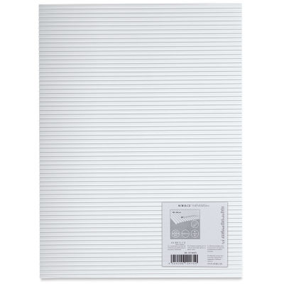 Schulcz Structured Plastic Sheet - Polystyrene, White, 6 mm, 7-5/8" x 11-3/4" (front of package)