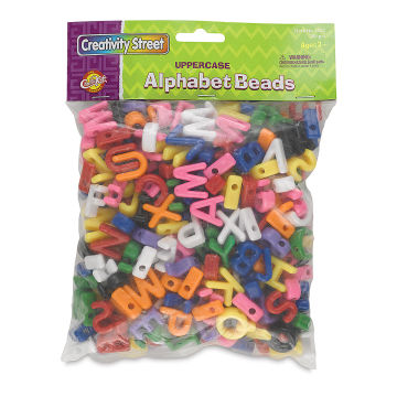 CREATIVITY STREET BLACK & WHITE ALPHABET BEADS 150CT