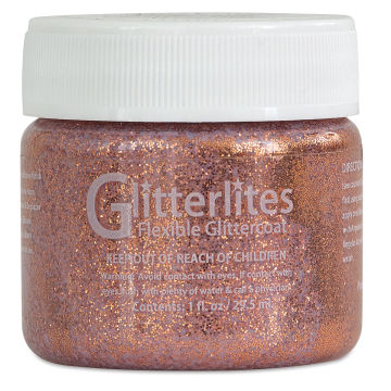 Angelus Glitterlites Flexible Glittercoat Paint - Penny Copper, 1 oz