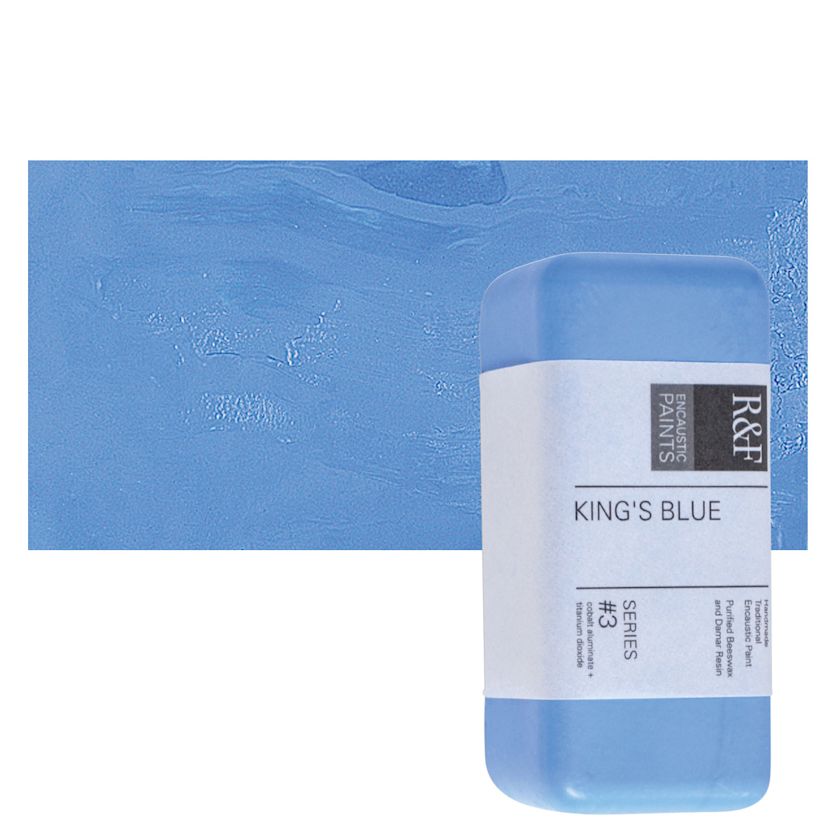 R&F Encaustic Paint Block King's Blue, 104 ml block BLICK Art Materials
