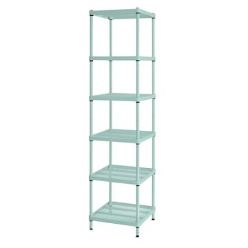 Open in modal - Design Ideas MeshWorks Shelving Units - Sage, Narrow, 6-Tier