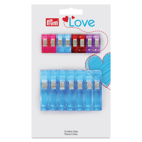 Prym Love Fabric Clips, 5cm, Pack of 15