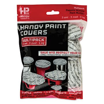 Open in modal - Handy Products Paint Covers Multipack - Assorted Sizes, Pkg of 9, front of the packaging