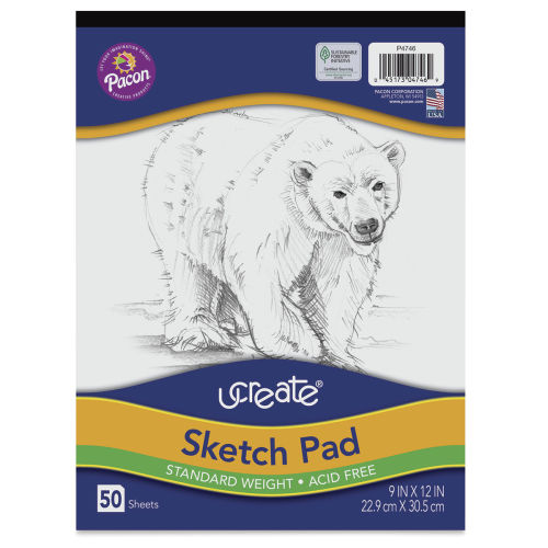 Pacon U Create Sketch Pad, Acid Free, Standard Weight - 50 sheets