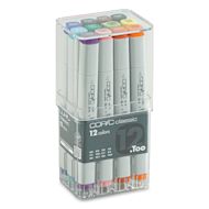 Copic Classic Marker - Set of 12, Basic Colors
