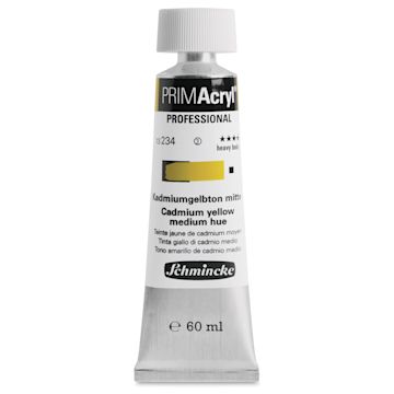 Open in modal - Schmincke Primacryl Professional Acrylic Paint - Cadmium Yellow Medium Hue, 60 ml Tube