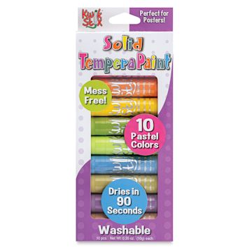 Open in modal - Kwik Stix Tempera Paint - Pastel Colors, Set of 10 (Front of packaging)