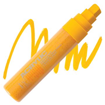 Open in modal - Montana Acrylic Marker - 15 mm Tip, Shock Yellow marker and swatch