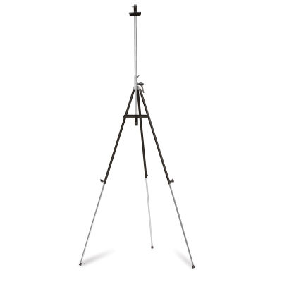 Richeson Italian Steel Tripod Easel - Front view of Easel set up with mast extended
