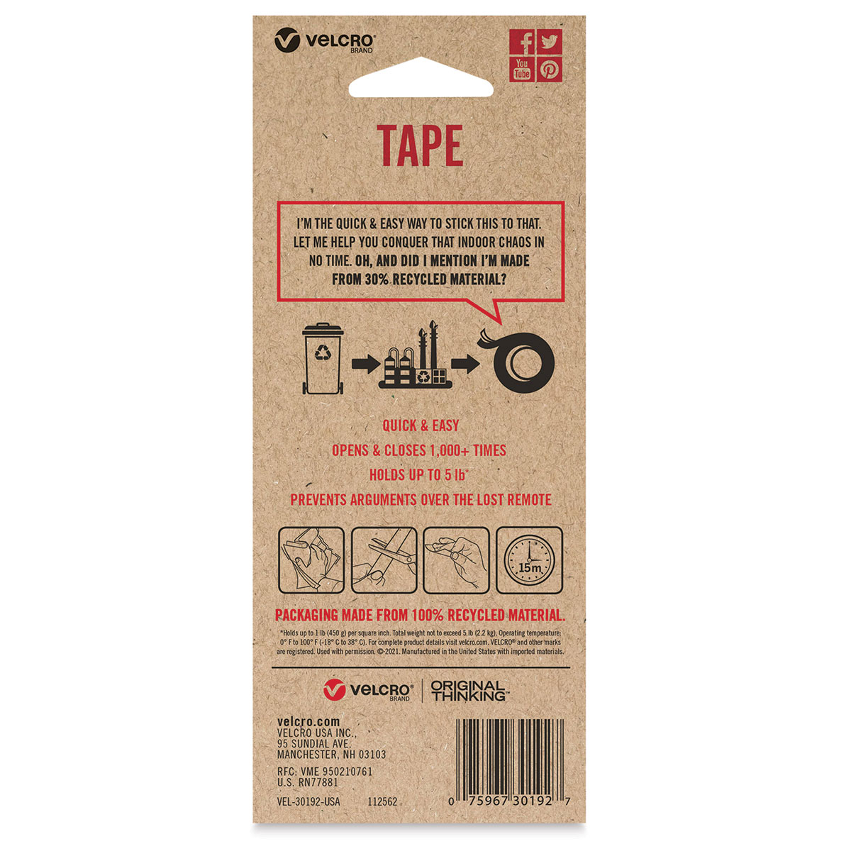 Velcro Brand ECO Collection Tape