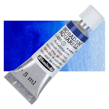 Open in modal - Schmincke Horadam Aquarell Artist Watercolor - Cobalt Blue Hue, 5 ml tube and swatch