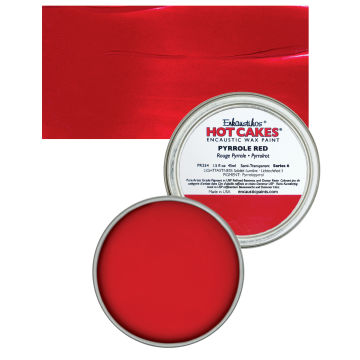 Enkaustikos Hot Cakes Encaustic Wax Paints - Pyrrole Red, 45 ml tin