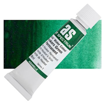 Open in modal - Art Spectrum Artists’ Watercolor Tube - Hooker's Green, 10 ml tube and swatch