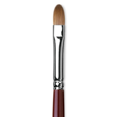Da Vinci Kolinsky Red Oil Sable Brush - Filbert, Long Handle, Size 6