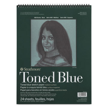 Strathmore 400 Series Recycled Toned Sketch Pad - 11" x 14", 24 Sheets, Steel Blue (Cover)