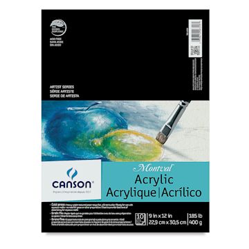 Open in modal - Canson Montval Acrylic Paper Pad - 9" x 12", 10 Sheets