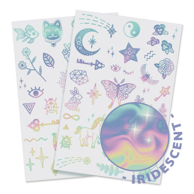 Djeco Temporary Tattoos - Lucky Charms (pages inside of packaging)