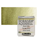 Schmincke Horadam Aquarell Artist Watercolor - Forest Olive, Supergranulation, Half Pan