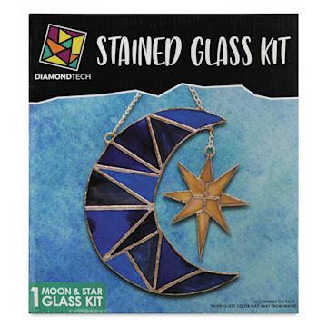 Open in modal - Diamond Tech Stained Glass Kit - Moon & Star - front of packaging