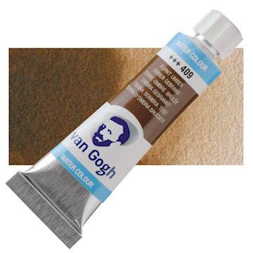Open in modal - Van Gogh Watercolor - Burnt Umber, 10 ml tube and swatch