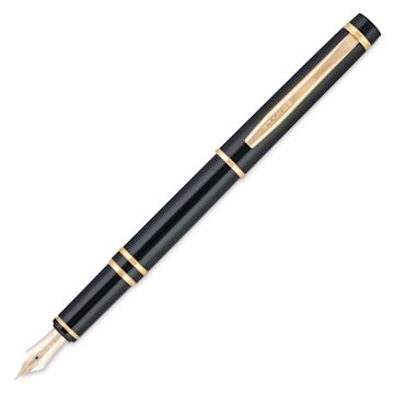 Open in modal - Pilot Grance Fountain Pen - Black, cap off (image may show a different size nib)