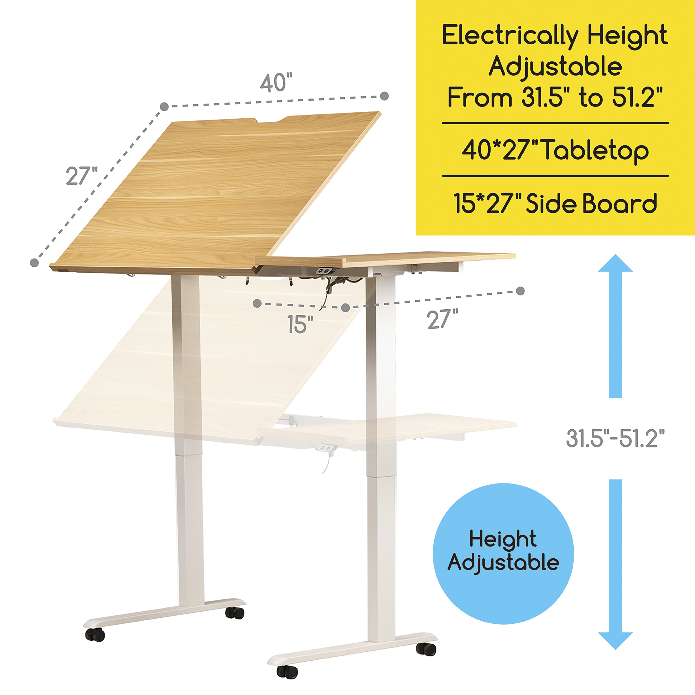Meeden Electric Drafting Table - 40