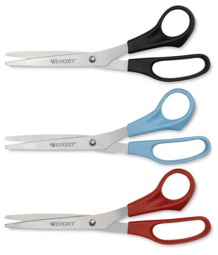 Westcott All Purpose Value Scissors, 8 Straight, Assorted Colors, Pack of  3