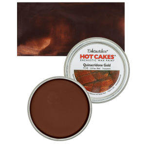 Enkaustikos Hot Cakes Encaustic Wax Paint - Quinacridone Gold, 45 ml tin