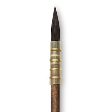 Open in modal - Isabey Vintage Siberian Blue Squirrel Brush - Quill Mop, Size 2/0