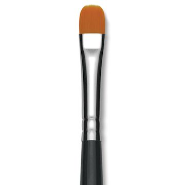 Open in modal - Dynasty Finest Golden Synthetic Brush - Filbert, Size 6, close-up