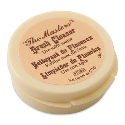 The Masters Brush Cleaner and Preserver - Travel Size, 0.25 oz. Top of closed tub. 