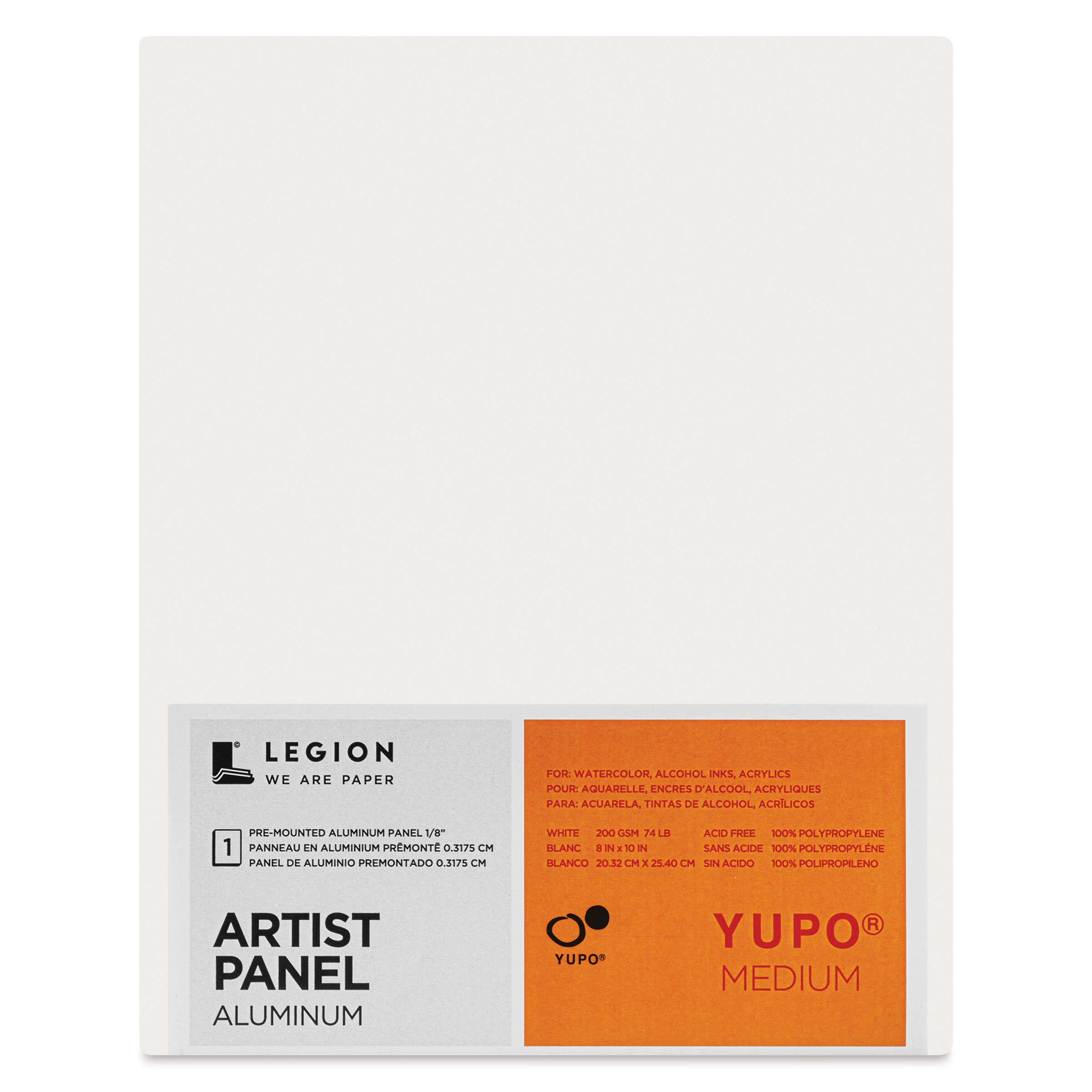 Legion Yupo Aluminum Artist Panel 8" x 10", 1/8" BLICK Art Materials
