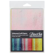 Black Ink Iridescent Paper Scrap Pack