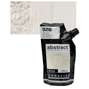 Open in modal - Sennelier Abstract Acrylic - Iridescent Pearl, 120 ml pouch and swatch
