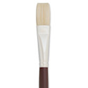 Silver Brush Silverstone Premium White Hog Bristle Brush - Flat, Long Handle, Size 10