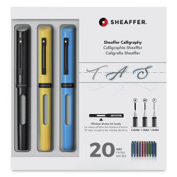 Sheaffer Viewpoint Calligraphy Pens - Front view of Maxi Kit package listing contents