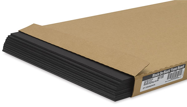 Jerry's Pro Foam Board Box of 25 16x20 (3/16 In Thick) Black on Black